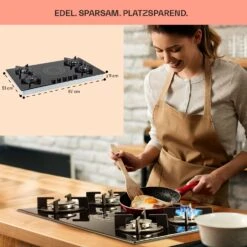 MultiChef 5 Kombi-Gaskochfeld Gas/Glaskeramik 5 Zonen -kitchentools Verkäufe 10036338 de 0006 usp