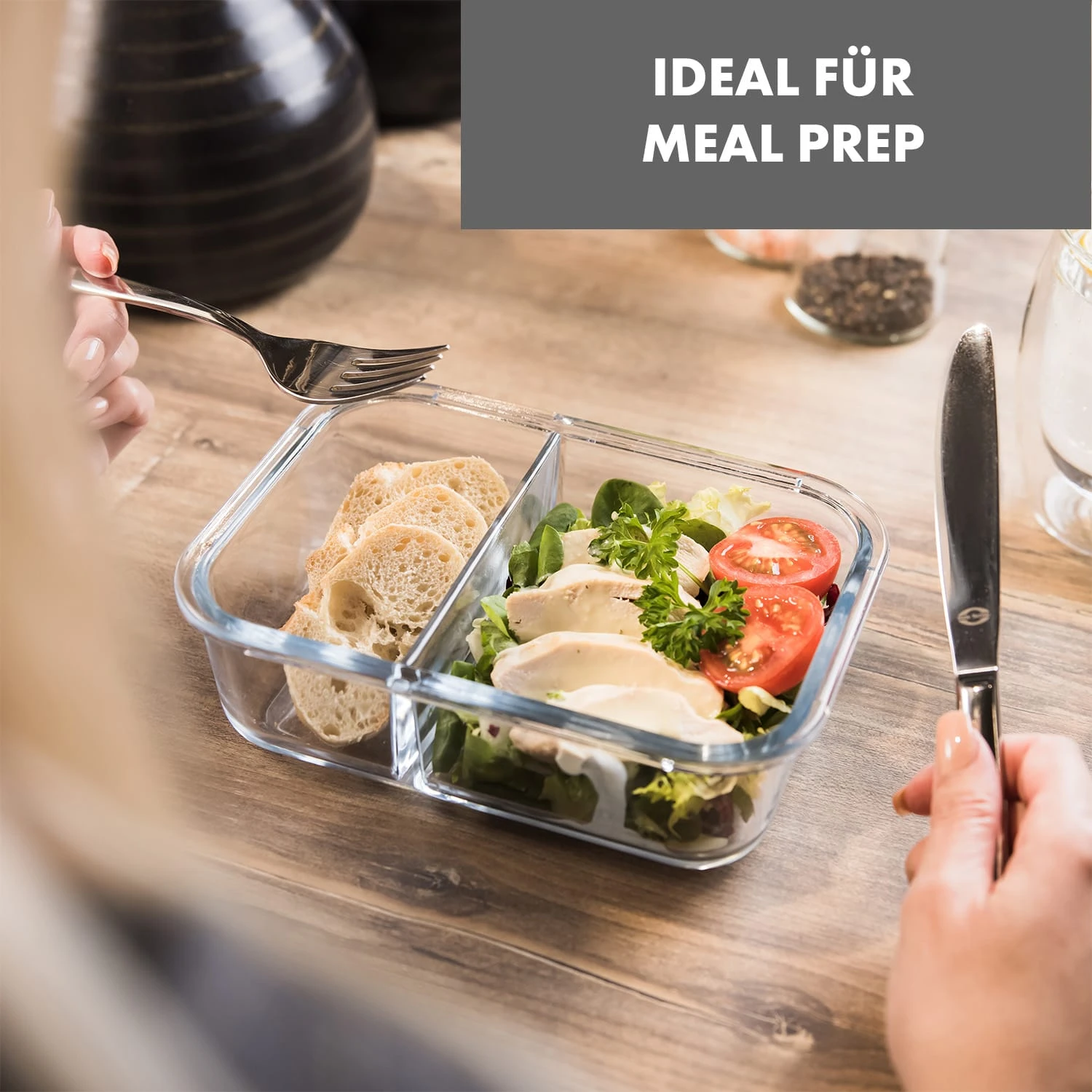 Glaswerk Jardine Frischhaltedosen 3er Set 2 Kammern 1040 Ml Borosilikatglas Deckel 5 Glaswerk Jardine Frischhaltedosen 3er Set 2 Kammern 1040 Ml Borosilikatglas Deckel - Image 3