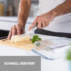 Glaswerk Hermatige Aufschnittbox Mit Glasdeckel Borosilikatglas Bambus Schneidebrett -kitchentools Verkäufe 10036378 de 0004 logo