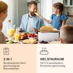 Oklahoma Brotkasten Metall 35,5x15,5x23 Cm Bambus-Deckel Schneidebrett 9 Oklahoma Brotkasten Metall 35,5x15,5x23 Cm Bambus-Deckel Schneidebrett -kitchentools Verkäufe 10037444 de 0003 logo