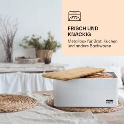 Oklahoma Brotkasten Metall 35,5x15,5x23 Cm Bambus-Deckel Schneidebrett 10 Oklahoma Brotkasten Metall 35,5x15,5x23 Cm Bambus-Deckel Schneidebrett -kitchentools Verkäufe 10037444 de 0004 logo