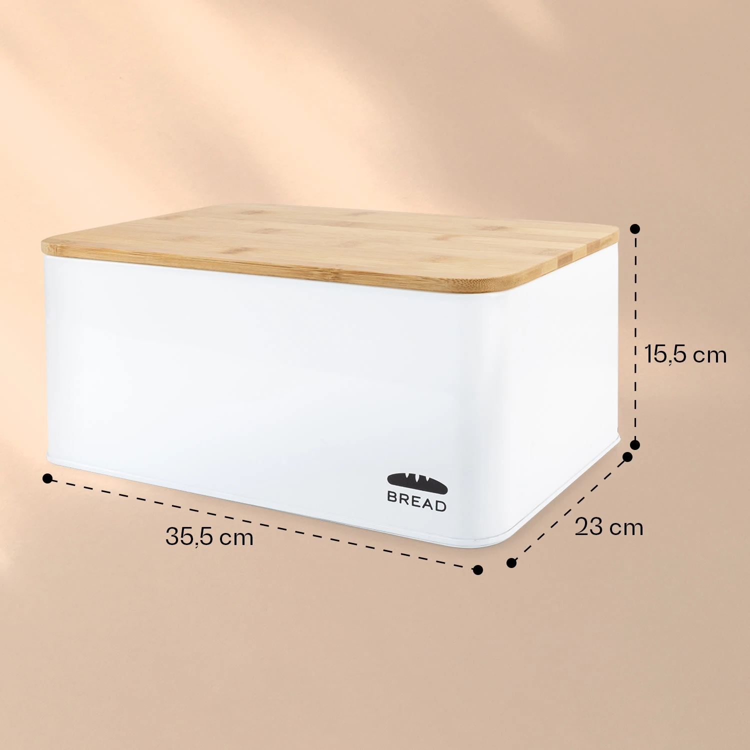 Oklahoma Brotkasten Metall 35,5x15,5x23 Cm Bambus-Deckel Schneidebrett 7 Oklahoma Brotkasten Metall 35,5x15,5x23 Cm Bambus-Deckel Schneidebrett - Image 5