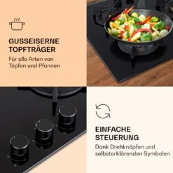 Goldflame 3 Gaskochfeld 3-flammig Messing-Brenner Glaskeramik -kitchentools Verkäufe 10037805 de 0003 logo