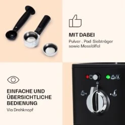 Passionata 20 Espressomaschine 20 Bar 6 Tassen 1,25 Liter Milchschaum -kitchentools Verkäufe 10037855 de 0006 logo