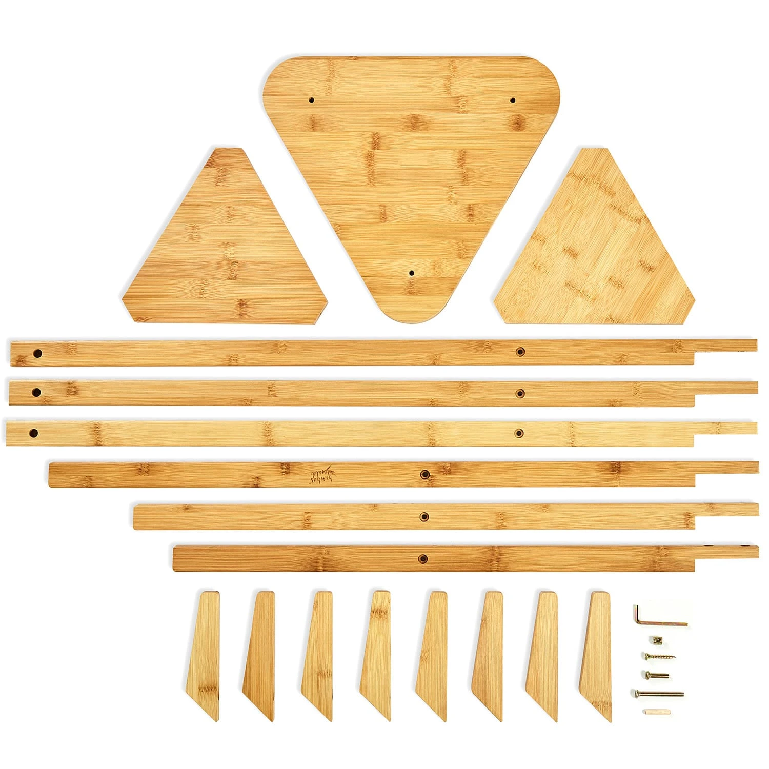 Garderobe Dreieckig 3 Ablagen 32,5x166cm (ØxH) 100% Bambus 5 Garderobe Dreieckig 3 Ablagen 32,5x166cm (ØxH) 100% Bambus - Image 3