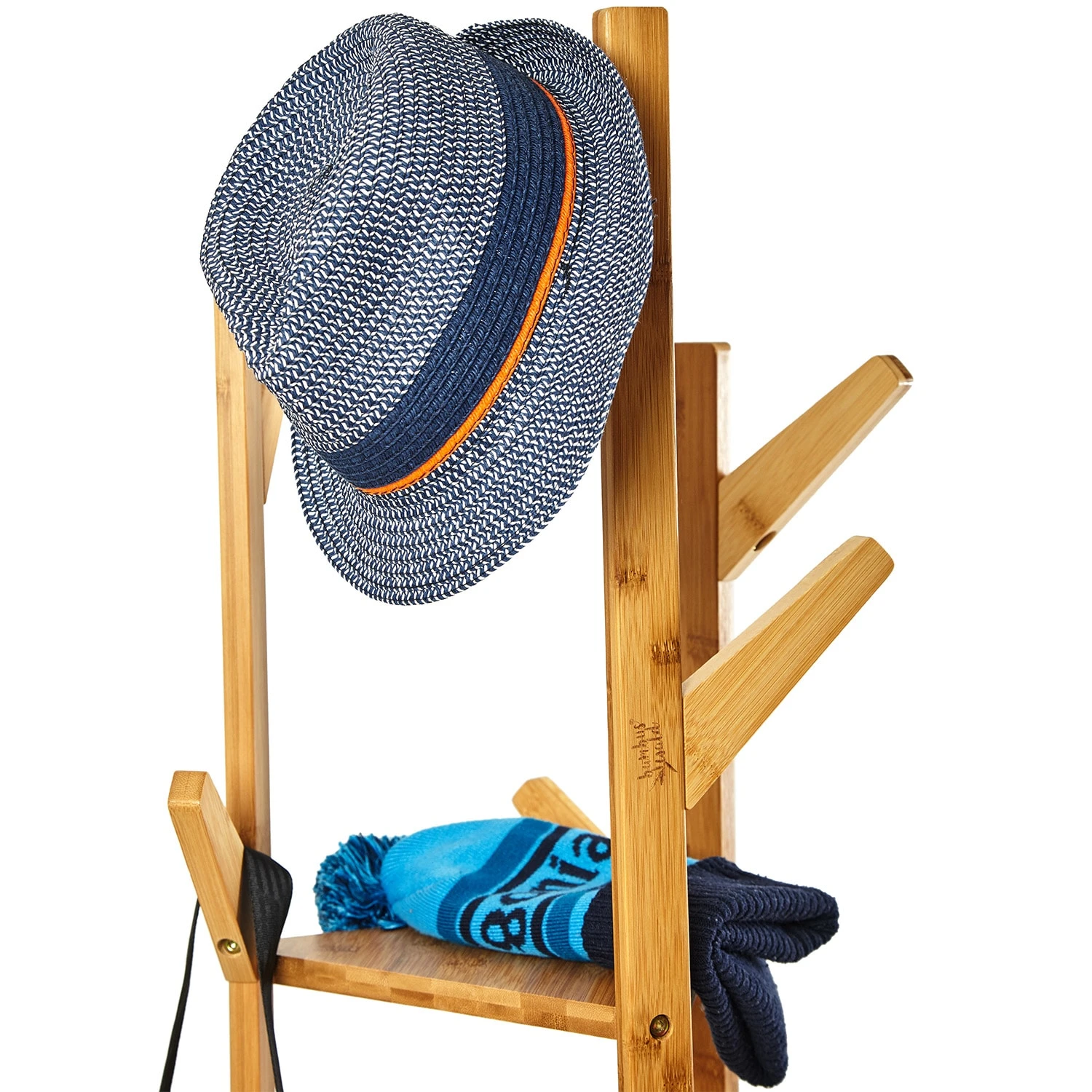 Garderobe Dreieckig 3 Ablagen 32,5x166cm (ØxH) 100% Bambus 6 Garderobe Dreieckig 3 Ablagen 32,5x166cm (ØxH) 100% Bambus - Image 4