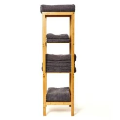 Regal Mehrzweckregal 4 Etagen 34x110x33cm (BxHxT) Kombinierbar Bambus -kitchentools Verkäufe 10038049 yy 0004 logo