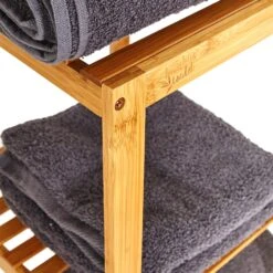 Regal Mehrzweckregal 4 Etagen 34x110x33cm (BxHxT) Kombinierbar Bambus -kitchentools Verkäufe 10038049 yy 0005 logo