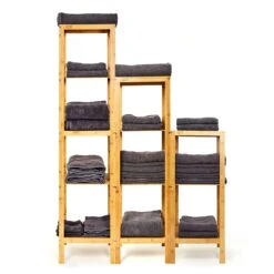 Regal Mehrzweckregal 4 Etagen 34x110x33cm (BxHxT) Kombinierbar Bambus -kitchentools Verkäufe 10038049 yy 0006 logo