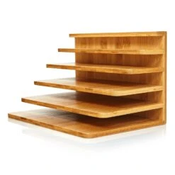 Briefablage Mit 5 Fächern DIN A4 25x17,5x16cm Stehend / Liegend Bambus -kitchentools Verkäufe 10038067 yy 0003 logo