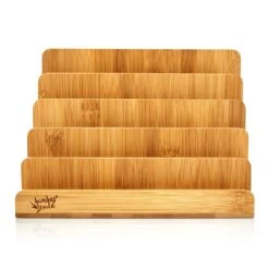 Briefablage Mit 5 Fächern DIN A4 25x17,5x16cm Stehend / Liegend Bambus -kitchentools Verkäufe 10038067 yy 0006 logo