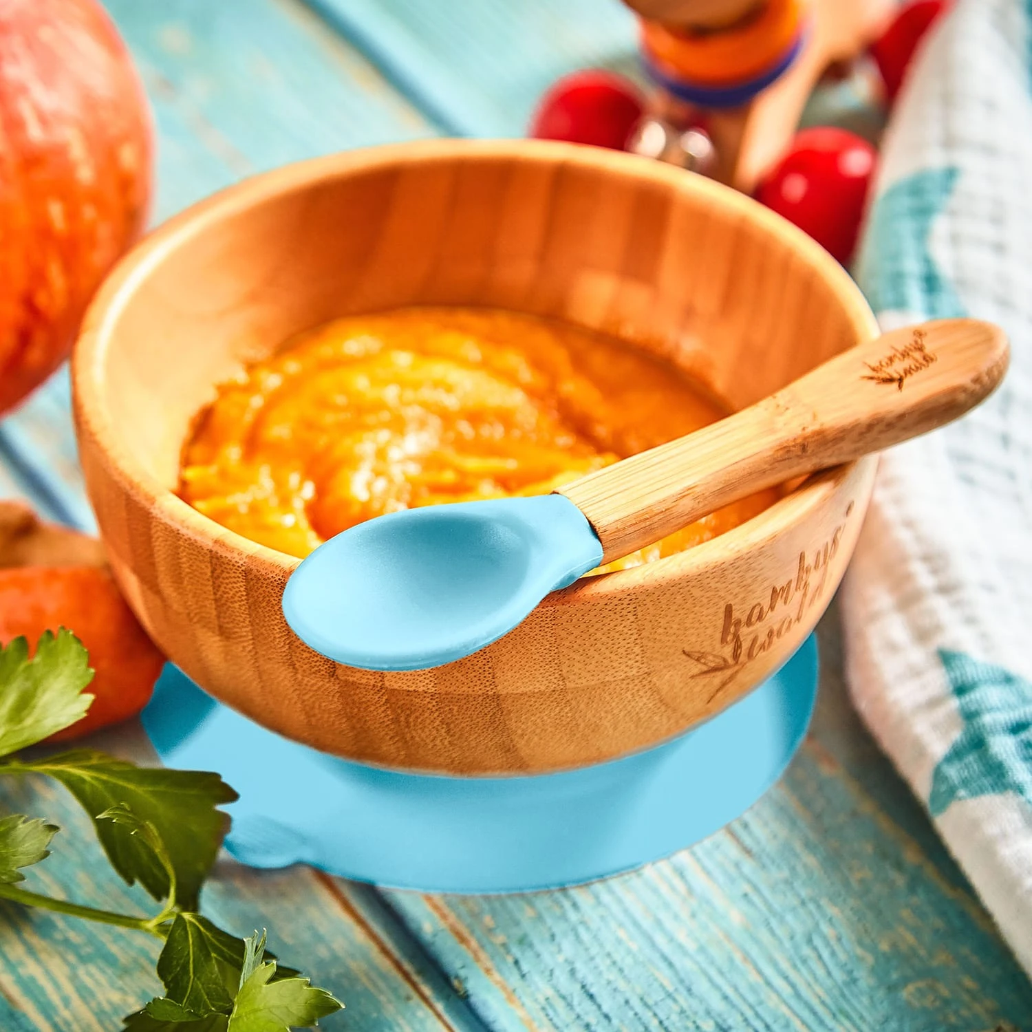 Kindergeschirr Mit Bambusschale Und Löffel 400 Ml Inkl. Saugnapf Ø: 13,7 Cm 4 Kindergeschirr Mit Bambusschale Und Löffel 400 Ml Inkl. Saugnapf Ø: 13,7 Cm - Image 2