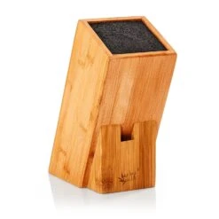 Messerblock, Schief PET-Borsteneinsatz Für 5-10 Messer, Bambus