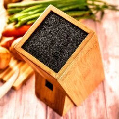 Messerblock, Schief PET-Borsteneinsatz Für 5-10 Messer, Bambus -kitchentools Verkäufe 10038080 yy 0003 logo