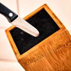 Messerblock, Schief PET-Borsteneinsatz Für 5-10 Messer, Bambus -kitchentools Verkäufe 10038080 yy 0005 logo