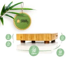 Bambus-Hackbrett 30 X 6,8 X 30 Cm (BxHxT) Standfüße Haltegriff Pflegeleicht -kitchentools Verkäufe 10038092 yy 0007 logo