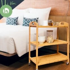 Servierwagen 3 Etagen 4 Rollen 60x74,5x33,5 Cm (BxHxT) Bambus 11 Servierwagen 3 Etagen 4 Rollen 60x74,5x33,5 Cm (BxHxT) Bambus -kitchentools Verkäufe 10038127 yy 0004 logo