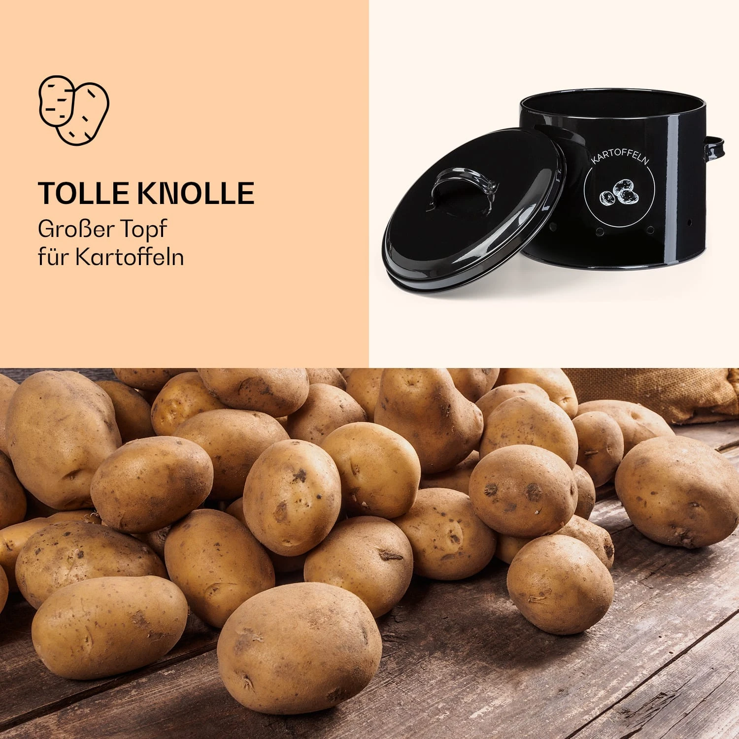 Aufbewahrungstöpfe 3er Set Metallblech Rund Deckel 5 Aufbewahrungstöpfe 3er Set Metallblech Rund Deckel - Image 3