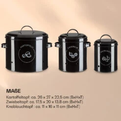 Aufbewahrungstöpfe 3er Set Metallblech Rund Deckel 17 Aufbewahrungstöpfe 3er Set Metallblech Rund Deckel -kitchentools Verkäufe 10038225 de 0008 logo
