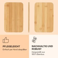 Frühstücksbrettchen Schneidbrett 6er-Set 20x1x14cm Unbehandelt Bambus -kitchentools Verkäufe 10038233 de 0004 logo