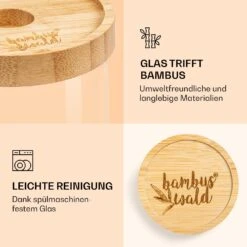 Stapelglas Mit Bambusdeckel 750 Ml Stapelbar Luftdicht 11 Stapelglas Mit Bambusdeckel 750 Ml Stapelbar Luftdicht -kitchentools Verkäufe 10038242 de 0004 logo
