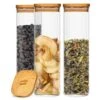 Eckiges Glas Mit Bambusdeckel Luftdicht Mit Silikonring 10x25x10 Cm 3x 2000 Ml -kitchentools Verkäufe 10038255 yy 0001 titel