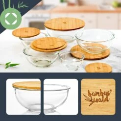 Glasschüssel 3200 Ml Bambusdeckel Verschließbar BPA-frei Größe XL -kitchentools Verkäufe 10038269 yy 0002 logo