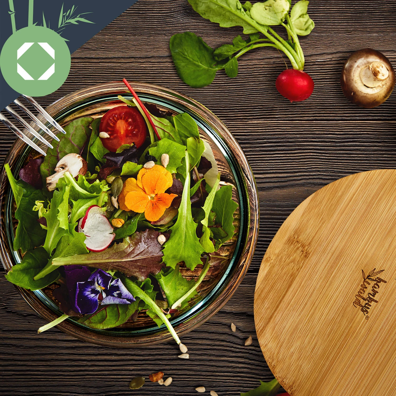 Salatschüssel 465 Ml Bambusdeckel Verschließbar BPA-frei Größe XS 8 Salatschüssel 465 Ml Bambusdeckel Verschließbar BPA-frei Größe XS - Image 6