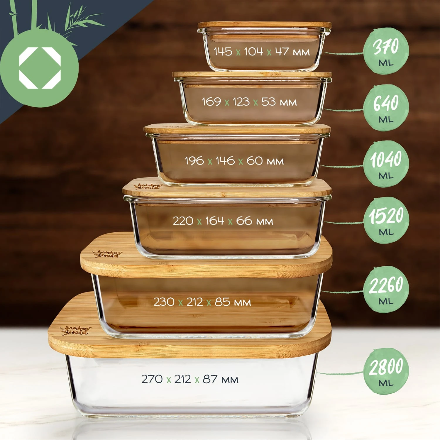 Glasbox Mit Bambusdeckel 2800 Ml Luftdicht Plastikfreie Aufbewahrung 9 Glasbox Mit Bambusdeckel 2800 Ml Luftdicht Plastikfreie Aufbewahrung – Bild 7