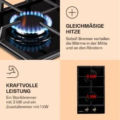 Victoria Domino Gaskochfeld 2-flammig Sabaf-Brenner Glaskeramik Retro-Look 12 Victoria Domino Gaskochfeld 2-flammig Sabaf-Brenner Glaskeramik Retro-Look -kitchentools Verkäufe 10038374 de 0003 logo