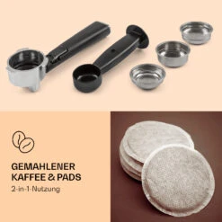 Pausa Espressomaker 1350 Watt 20 Bar Druck Wassertank: 1,4 Liter Edelstahl -kitchentools Verkäufe 10038393 de 0003 logo