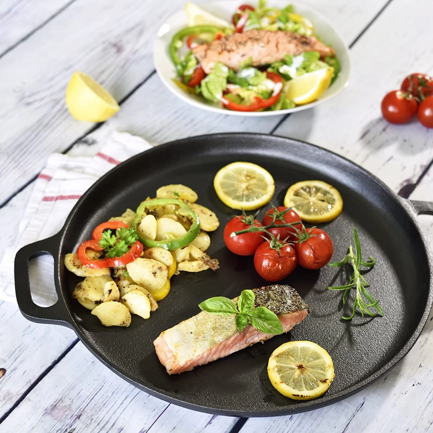 Canadienne Runde Grillpfanne Glatt 35 X 3 Cm (ØxH) Gusseisen 4 Canadienne Runde Grillpfanne Glatt 35 X 3 Cm (ØxH) Gusseisen - Image 2