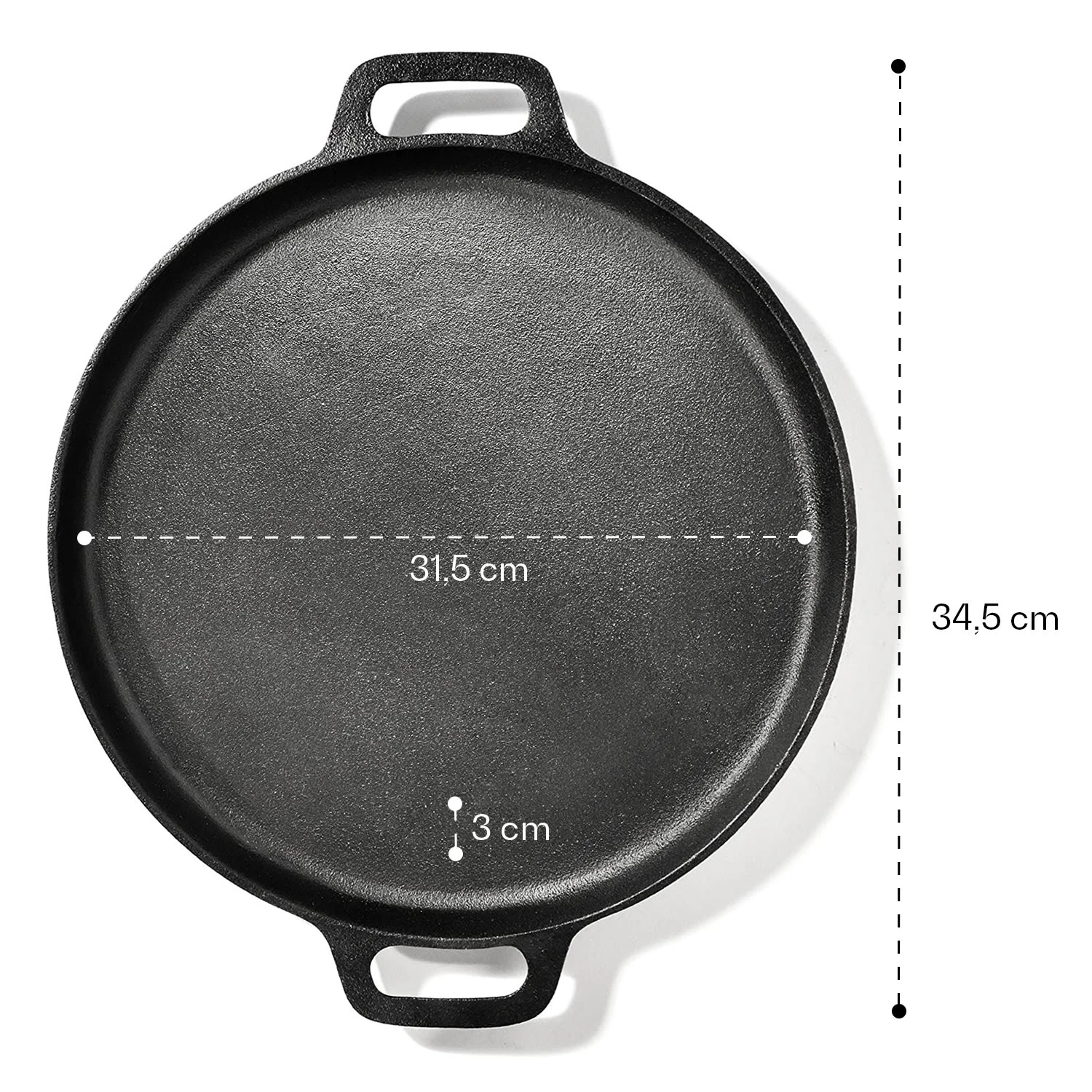 Canadienne Runde Grillpfanne Glatt 35 X 3 Cm (ØxH) Gusseisen 7 Canadienne Runde Grillpfanne Glatt 35 X 3 Cm (ØxH) Gusseisen - Image 5