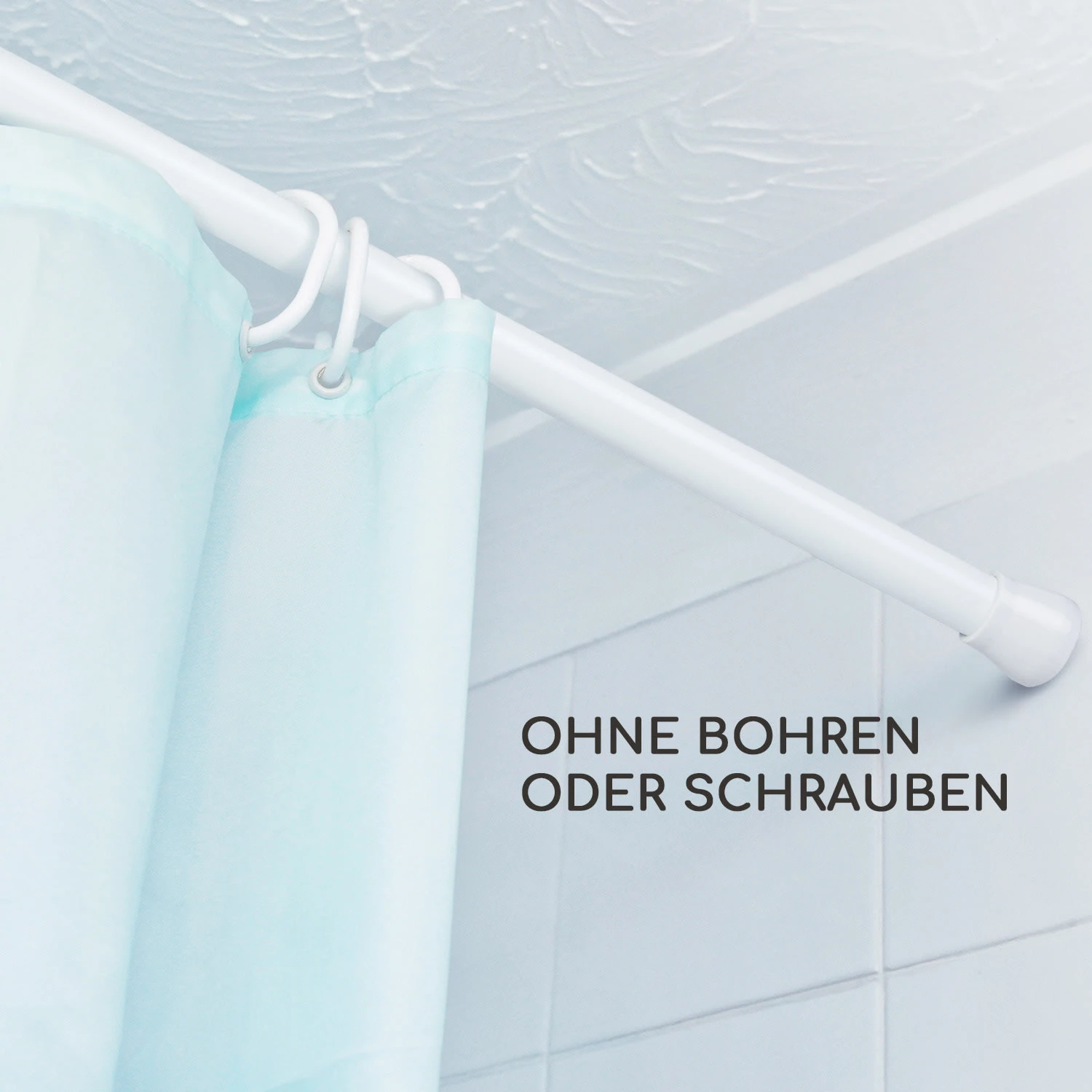 Stamina S Teleskopstange Duschvorhang 70-120cm Rutschfest 6 Stamina S Teleskopstange Duschvorhang 70-120cm Rutschfest - Image 4