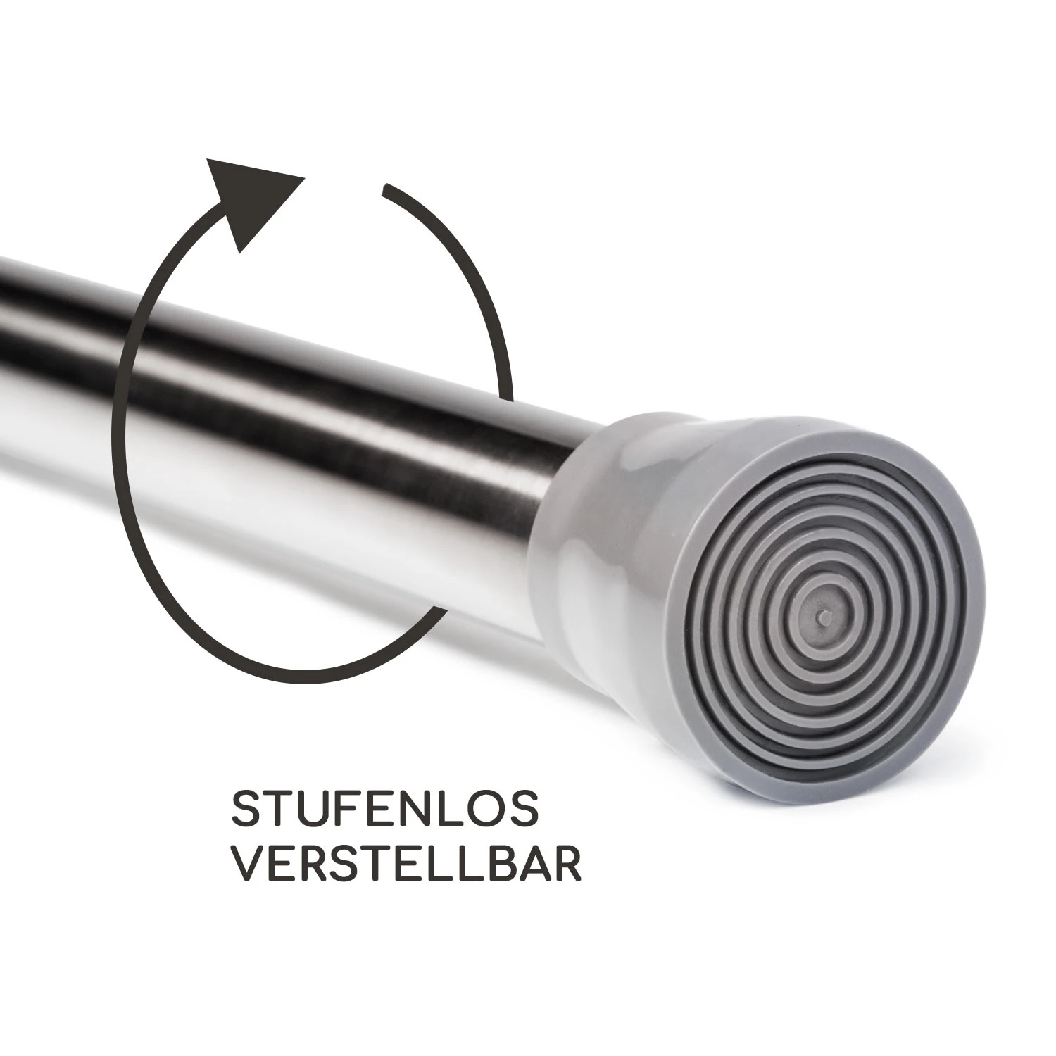 Stamina L Teleskopstange Duschvorhang 110-200cm Rutschfest 5 Stamina L Teleskopstange Duschvorhang 110-200cm Rutschfest - Image 3