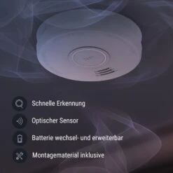 Rauchmelder DOF19 Kunststoff Warnsignal: 85 DB 9V Batteriebetrieben -kitchentools Verkäufe 10038744 de 0003 logo