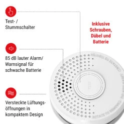 Rauchmelder DOF39 Kunststoff Warnsignal: 85 DB 9V Batteriebetrieben -kitchentools Verkäufe 10038784 de 0002 logo