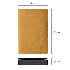 ZNAP Slim Wallet 8 Karten Münzfach 8 X 1,5 X 6 Cm (BxHxT) RFID-Schutz -kitchentools Verkäufe 10038794 yy 0008 dimensions