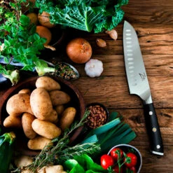 Alpha-Royal German 7" Santokumesser 56 HCR Edelstahl -kitchentools Verkäufe 10039005 yy 0003 logo