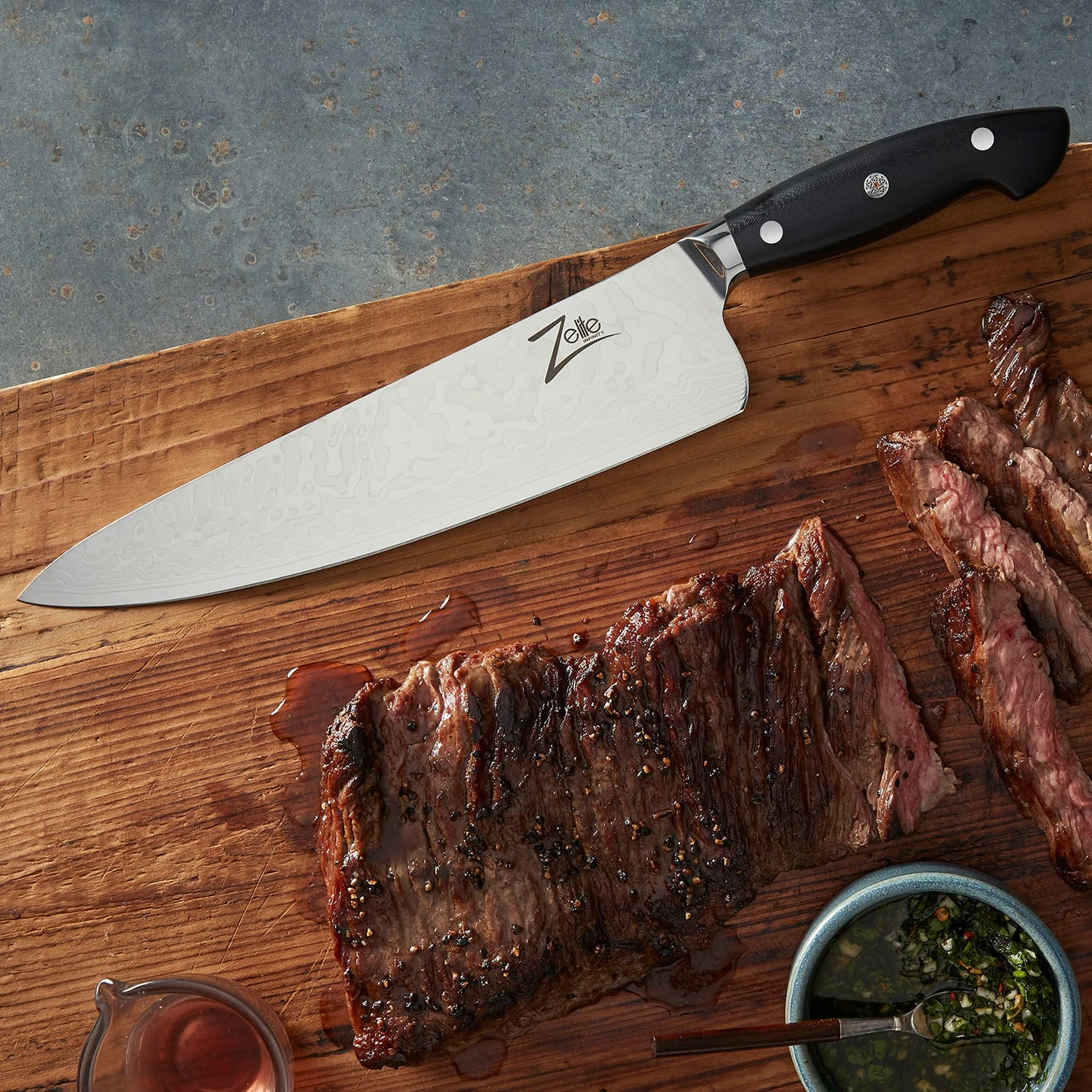 Executive-Plus Serie 8" Kochmesser 61 HRC Edelstahl 6 Executive-Plus Serie 8" Kochmesser 61 HRC Edelstahl - Image 4