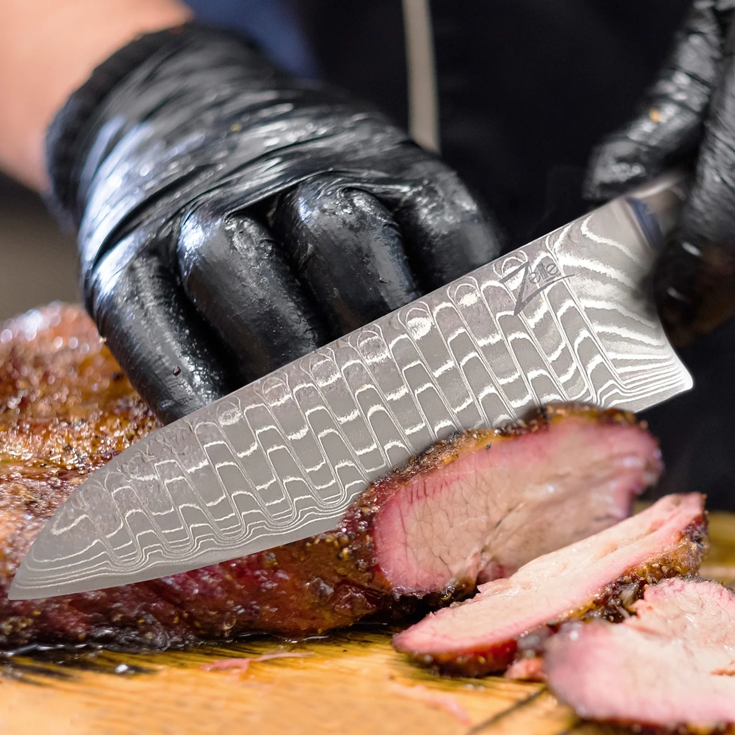 Infinity Wave 8" Kochmesser 61 HRC Damaszenerstahl 5 Infinity Wave 8" Kochmesser 61 HRC Damaszenerstahl - Image 3