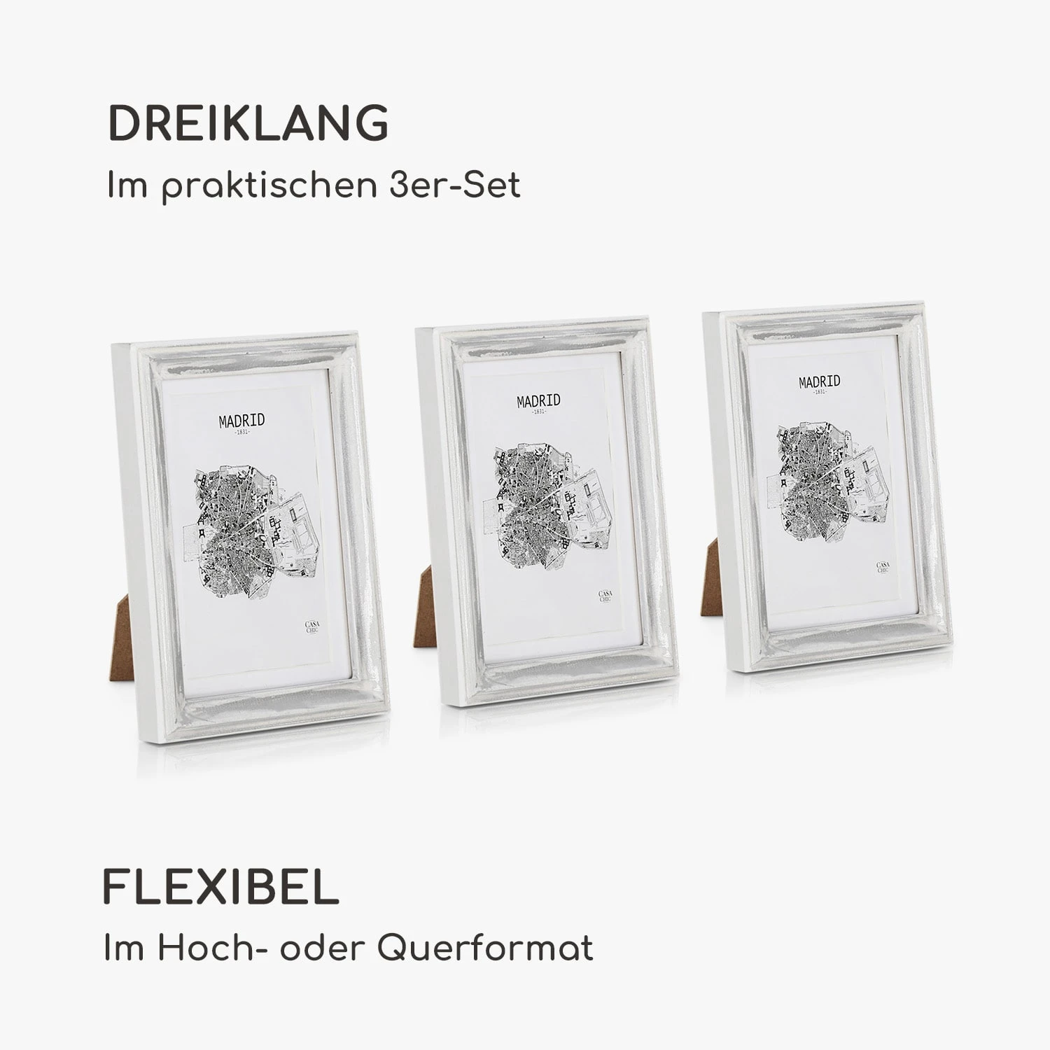 Lancaster Bilderrahmen Rechteckig 3er-Set 17x12 Cm Fotos Passepartout Holz 6 Lancaster Bilderrahmen Rechteckig 3er-Set 17x12 Cm Fotos Passepartout Holz - Image 4