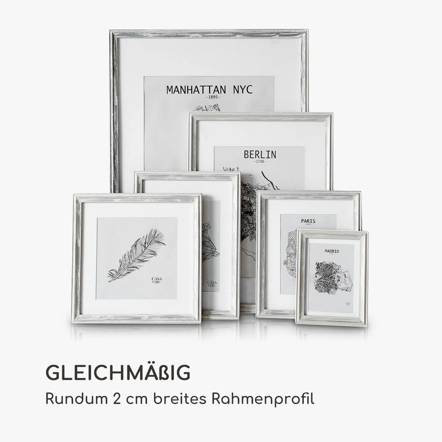 Lancaster Bilderrahmen Rechteckig 3er-Set 17x12 Cm Fotos Passepartout Holz 9 Lancaster Bilderrahmen Rechteckig 3er-Set 17x12 Cm Fotos Passepartout Holz - Image 7