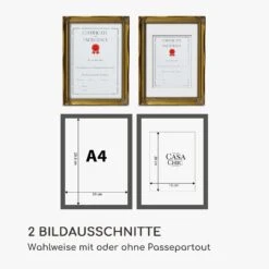 Regent Bilderrahmen Rechteckig A4 Fotos Passepartout Glas Rokoko -kitchentools Verkäufe 10039340 de 0006 logo