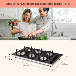 Trifecta 6 Gaskochfeld 6-flammig Gusseisen Glaskeramik -kitchentools Verkäufe 10039422 de 0006 usp
