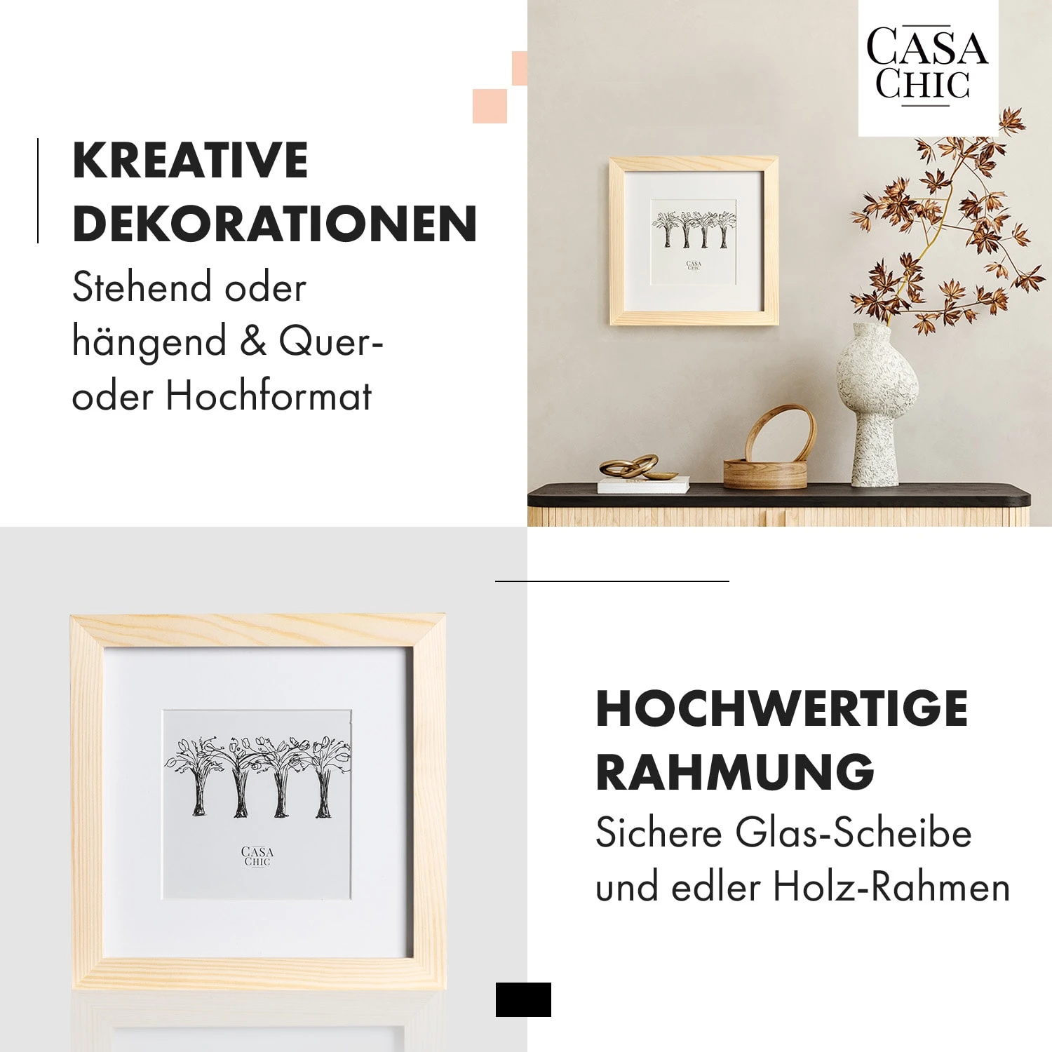 York Bilderrahmen Quadratisch 20 X 20 Cm Fotos Passepartout Glas 5 York Bilderrahmen Quadratisch 20 X 20 Cm Fotos Passepartout Glas - Image 3