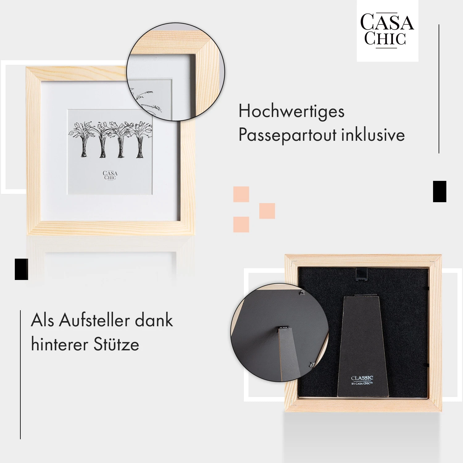 York Bilderrahmen Quadratisch 20 X 20 Cm Fotos Passepartout Glas 6 York Bilderrahmen Quadratisch 20 X 20 Cm Fotos Passepartout Glas - Image 4