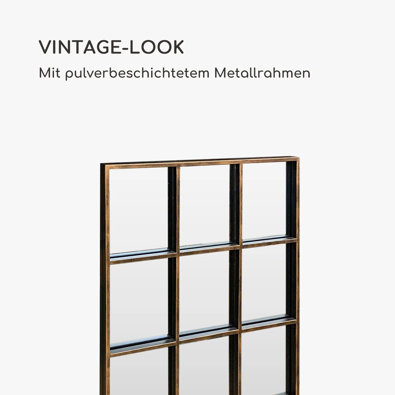 Soho Fensterspiegel Metallrahmen Rechteckig 90 X 60 Cm Vintage 6 Soho Fensterspiegel Metallrahmen Rechteckig 90 X 60 Cm Vintage - Image 4