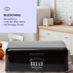 Delaware Brotkasten Metall 42 X 16 X 24,5 Cm Klappdeckel Lüftungslöcher -kitchentools Verkäufe 10039909 de 0004 logo