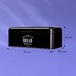 Delaware Brotkasten Metall 42 X 16 X 24,5 Cm Klappdeckel Lüftungslöcher -kitchentools Verkäufe 10039909 yy 0006 dimensions